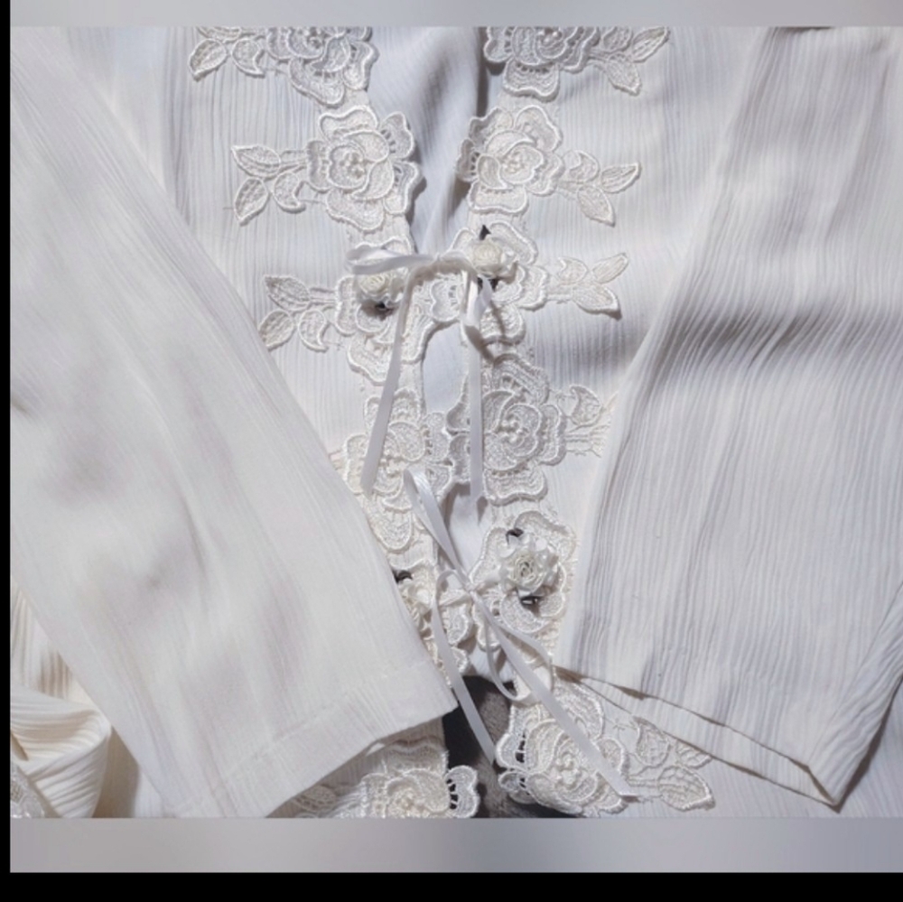 2 Pc:Fitting Image Vintage Long Sleeve Jacket+Sleeveless Maxi Dress, Ivory, 18 - Picture 14 of 16